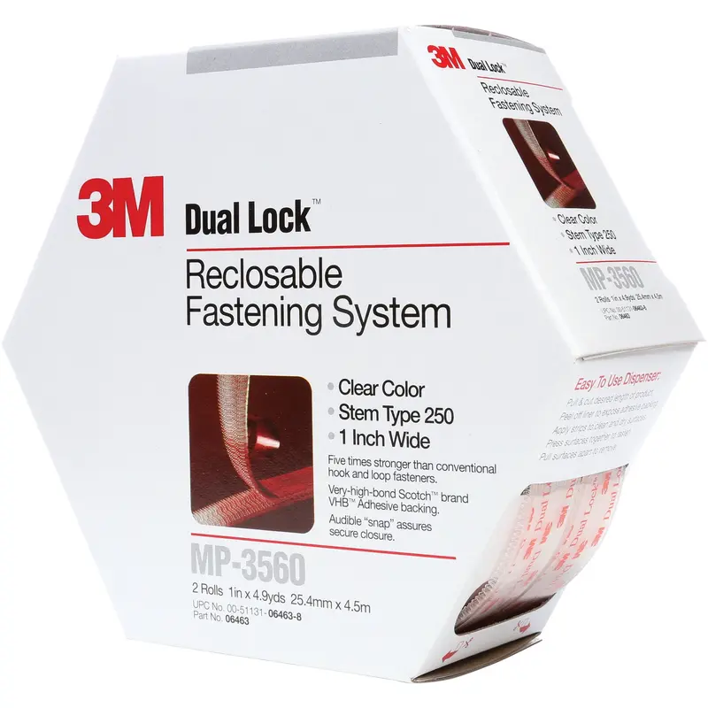 1" x 15' Clear  3M MP3560 Dual Lock Mini Pack Fasteners (DK3M110) Case Of 5