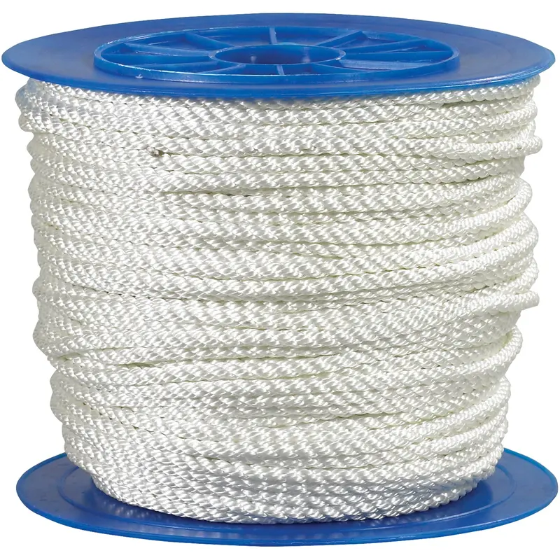 1/4", 1,480 lb. White Twisted Nylon Rope (TWR124) Each