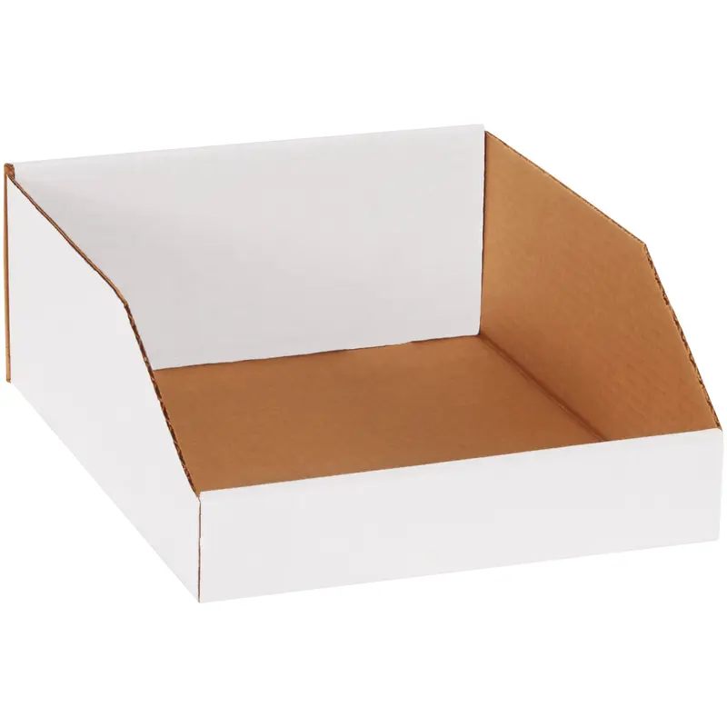 10 x 12 x 4 1/2" White Bin Boxes (BINMT1012) Bundle Of 25