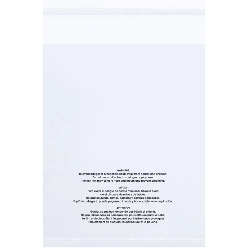 10 x 15" - 1.5 Mil (100 Pack) Resealable Suffocation Warning Poly Bags (PMR101515100) Case Of 100