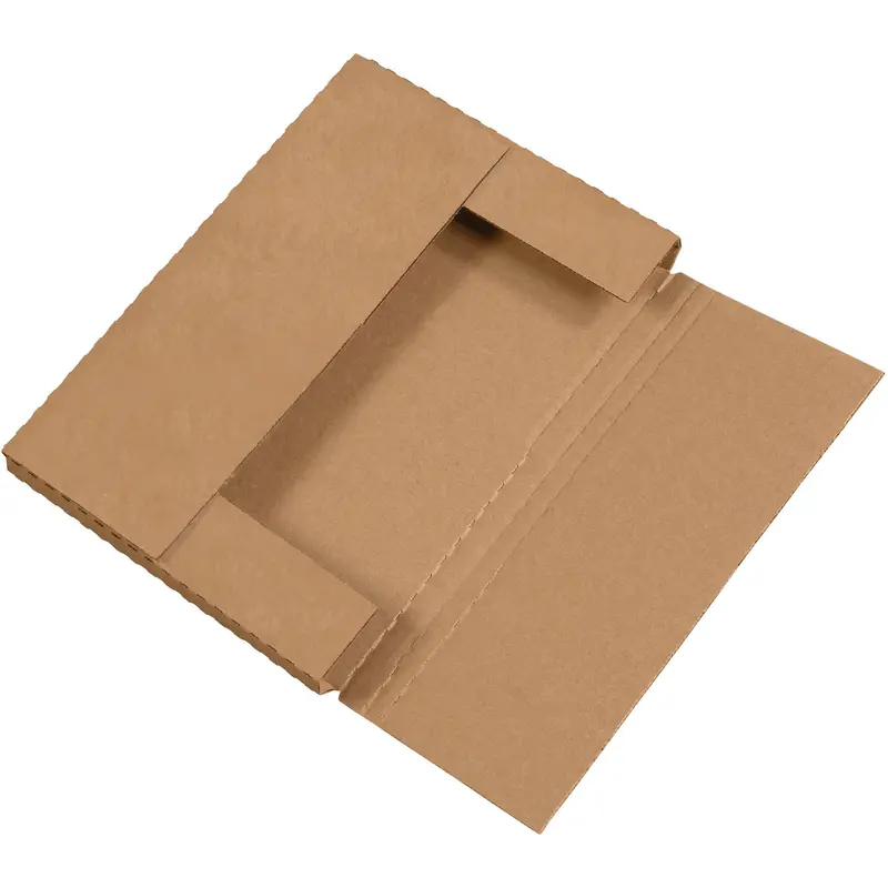 12 1/8 x 9 1/8 x 1" Kraft Easy-Fold Mailers (M1291K) Bundle Of 50