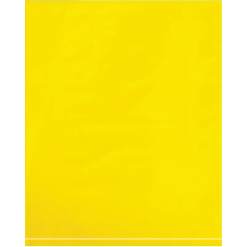 12 x 15" - 2 Mil Yellow Flat Poly Bags (PB534Y) Case Of 1000
