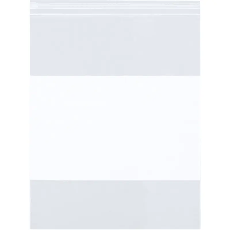 12 x 15" - 6 Mil White Block Reclosable Poly Bags (PB4031) Case Of 500