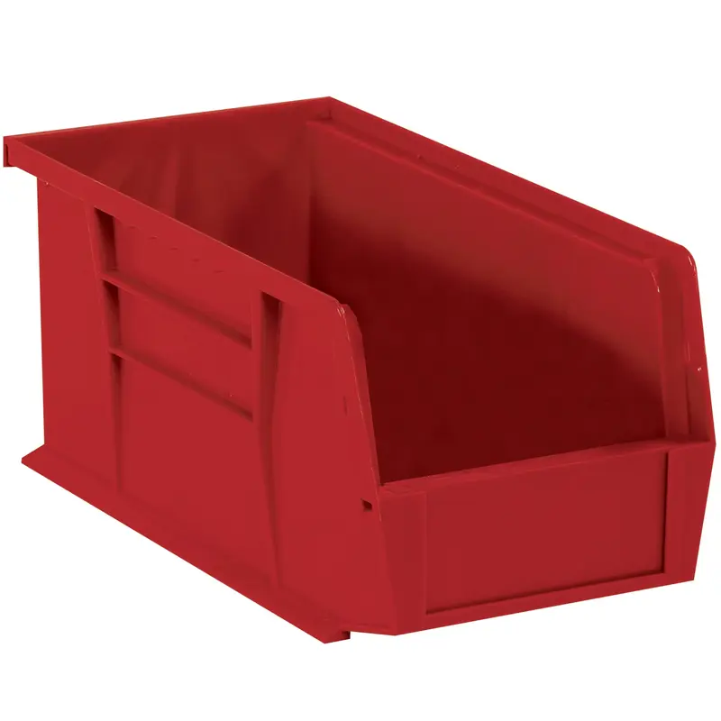 14 3/4 x 8 1/4 x 7" Red Plastic Stack & Hang Bin Boxes (BINP1487R) Case Of 12