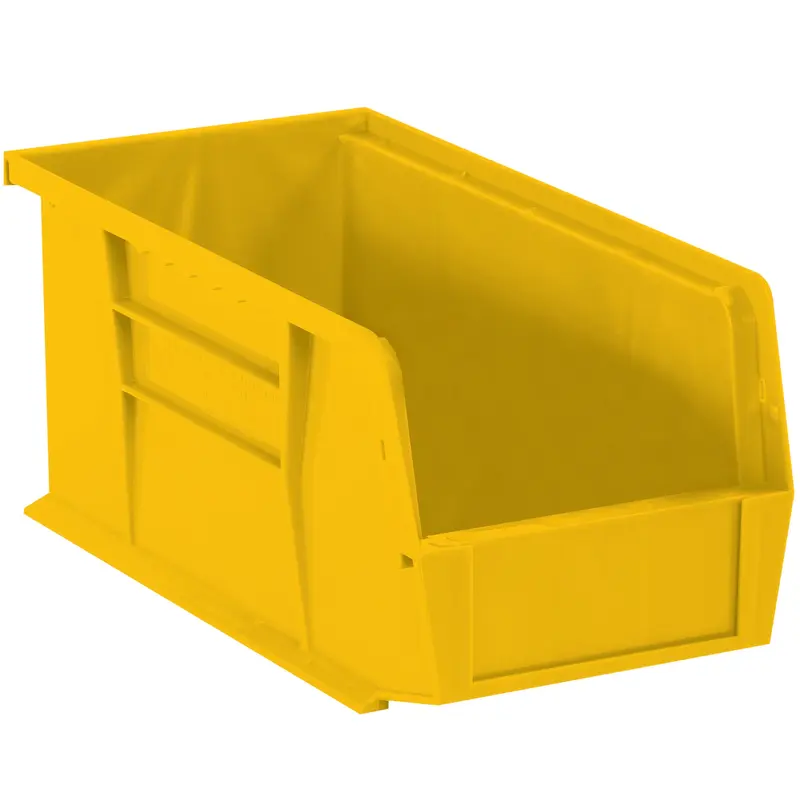 14 3/4 x 8 1/4 x 7" Yellow Plastic Stack & Hang Bin Boxes (BINP1487Y) Case Of 12