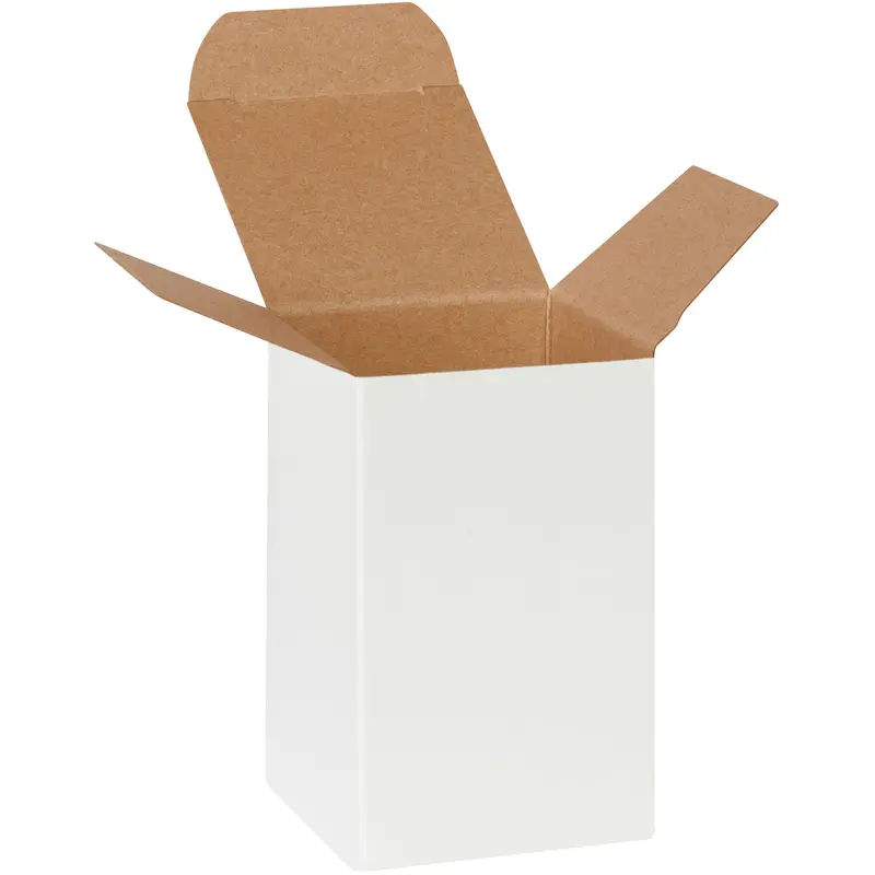 2 1/2 x 2 1/2 x 4" White Reverse Tuck Folding Cartons (RTS18W) Case Of 500
