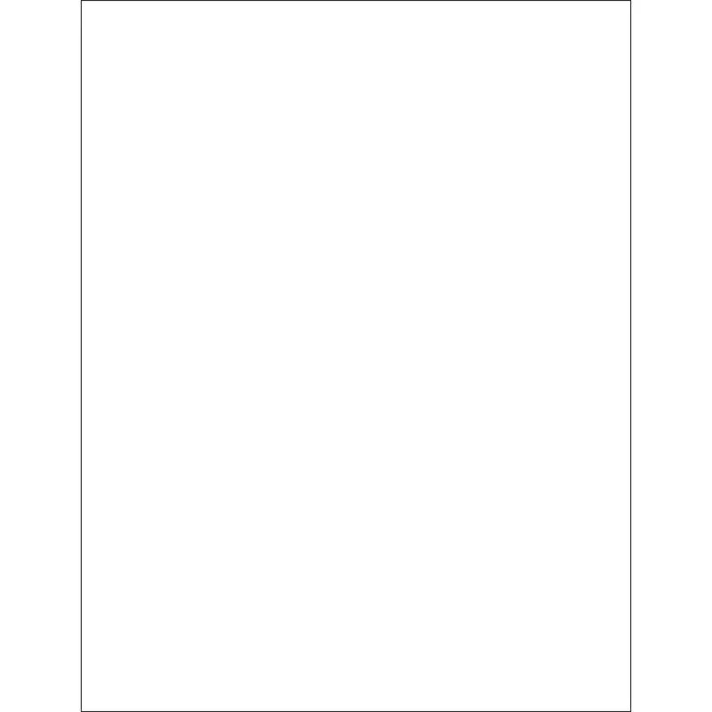 8 1/2 x 11" White Rectangle Laser Labels (LL136) Case Of 100