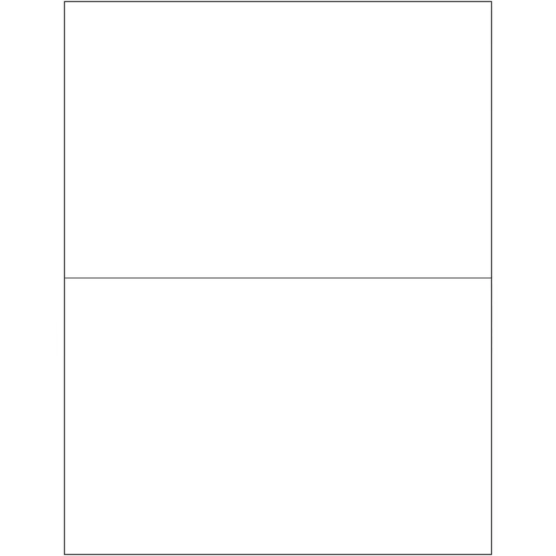 8 1/2 x 5 1/2" Opaque White Blockout Laser Labels (LL292) Case Of 200