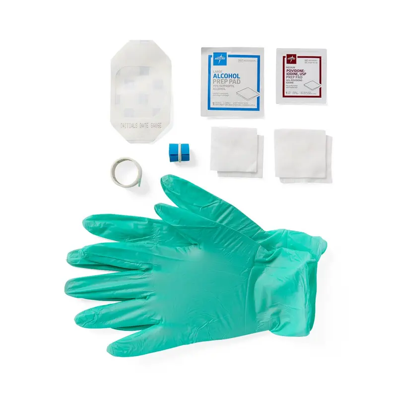 8-Piece IV Start Kit with 2 Alcohol Prep Pads, 1 PVP Prep Pad, 1 Pair Vinyl Gloves, 100/CS (DYND74077) Case of 100