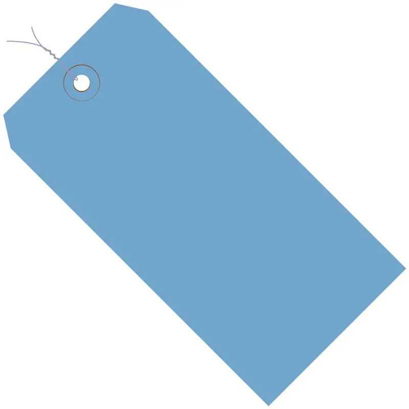 8 x 4" Dark Blue 13 Pt. Shipping Tags - Pre-Wired (G11093A) Case Of 500