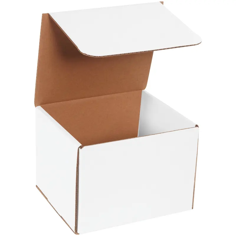 8 x 7 x 6" White Corrugated Mailers (M876) Bundle Of 50