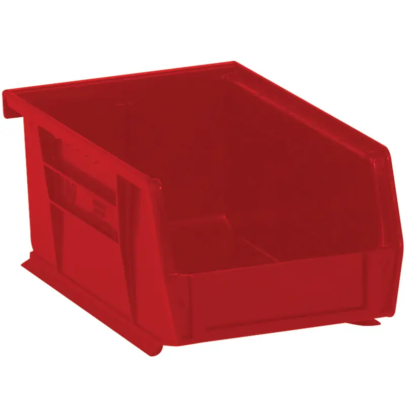9 1/4 x 6 x 5" Red Plastic Stack & Hang Bin Boxes (BINP0965R) Case Of 12