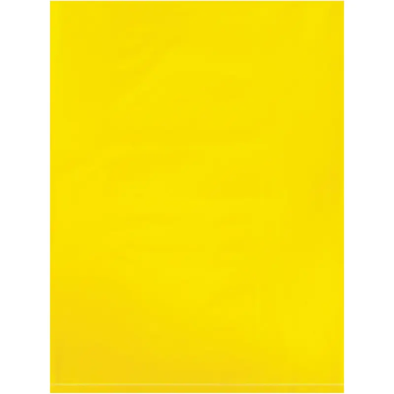 9 x 12" - 2 Mil Yellow Flat Poly Bags (PB480Y) Case Of 1000