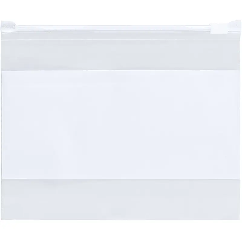 9 x 12" - 3 Mil Slide-Seal Reclosable White Block Poly Bags (PB5241) Case Of 100