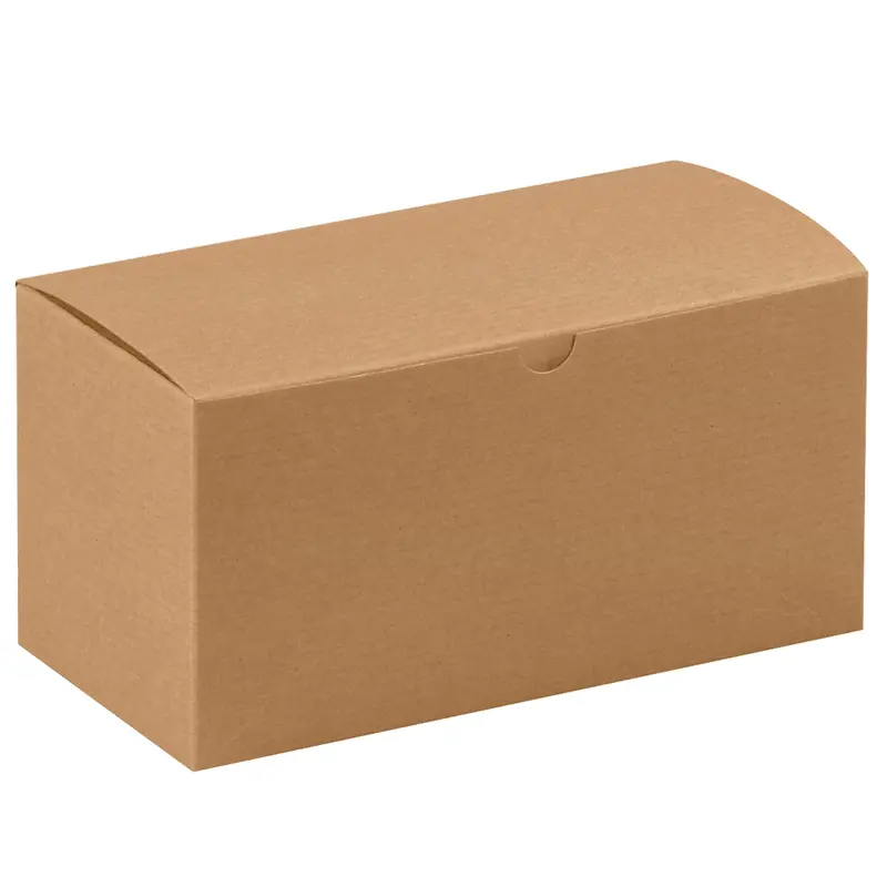 9 x 4 1/2 x 4 1/2" Kraft Gift Boxes (GB944K) Case Of 100