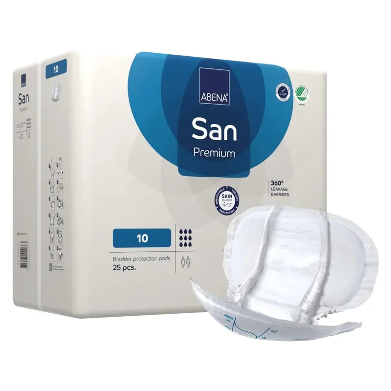 Abena San Premium Incontinence Liner 14.5 X 28.7 Inch Heavy Absorbency Fluff / Polymer Core Size 10 (1218222_PK) 25/PK