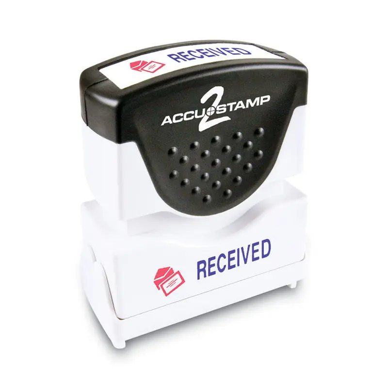 ACCUSTAMP2 Pre-Inked Shutter Stamp, Red/Blue, RECEIVED, 1.63 x 0.5 (COS035537) Each