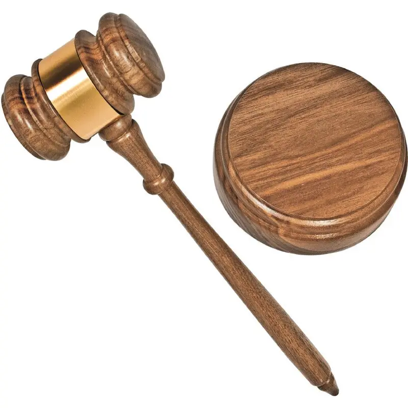Advantus Gavel w/Sound Block, 10-1/2" Gavel, Walnut (AVT60001) Each