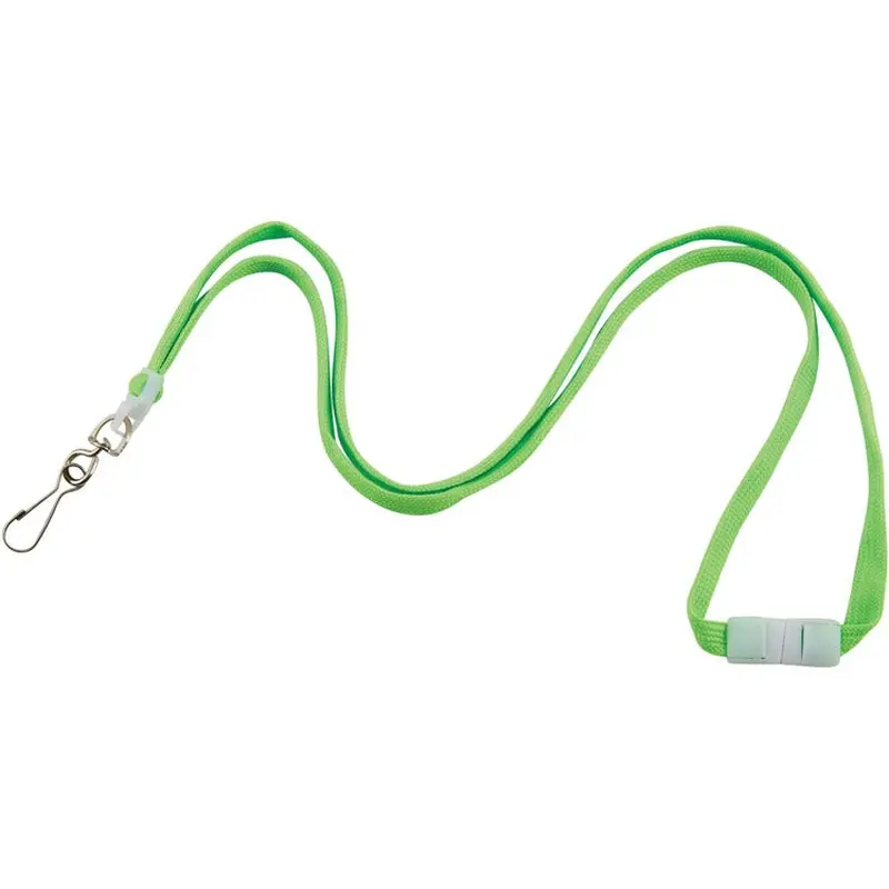 Advantus Lanyard, Breakaway, 1/2"Wx36"L, 12/Pk, Neon Green (AVT97588) Pack of 12