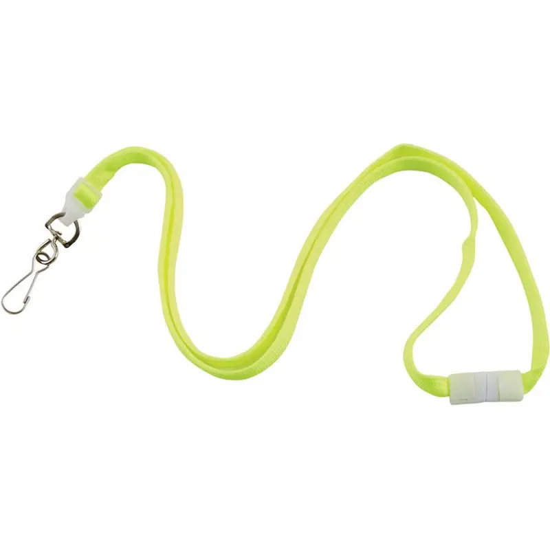 Advantus Lanyard, Breakaway, 1/2"Wx36"L, 12/Pk, Neon Yellow (AVT97589) Pack of 12