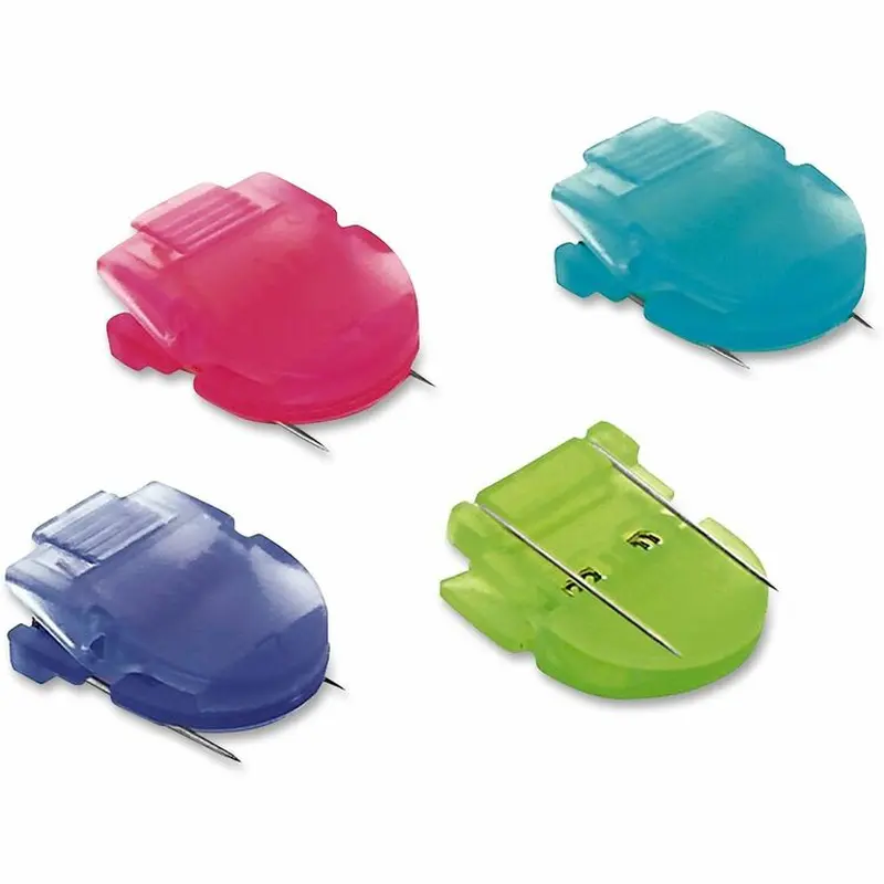 Advantus Wall Clips for Fabric Panels, 40 Sheets, Assorted Cool Colors, 4/Pack (AVT75306) Pack of 4