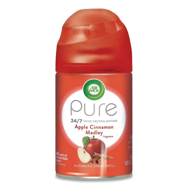Air Wick Freshmatic Ultra Spray Refill, Apple Cinnamon Medley, 5.89 oz Aerosol Spray, 6/Carton (RAC78283CT) Case of 6