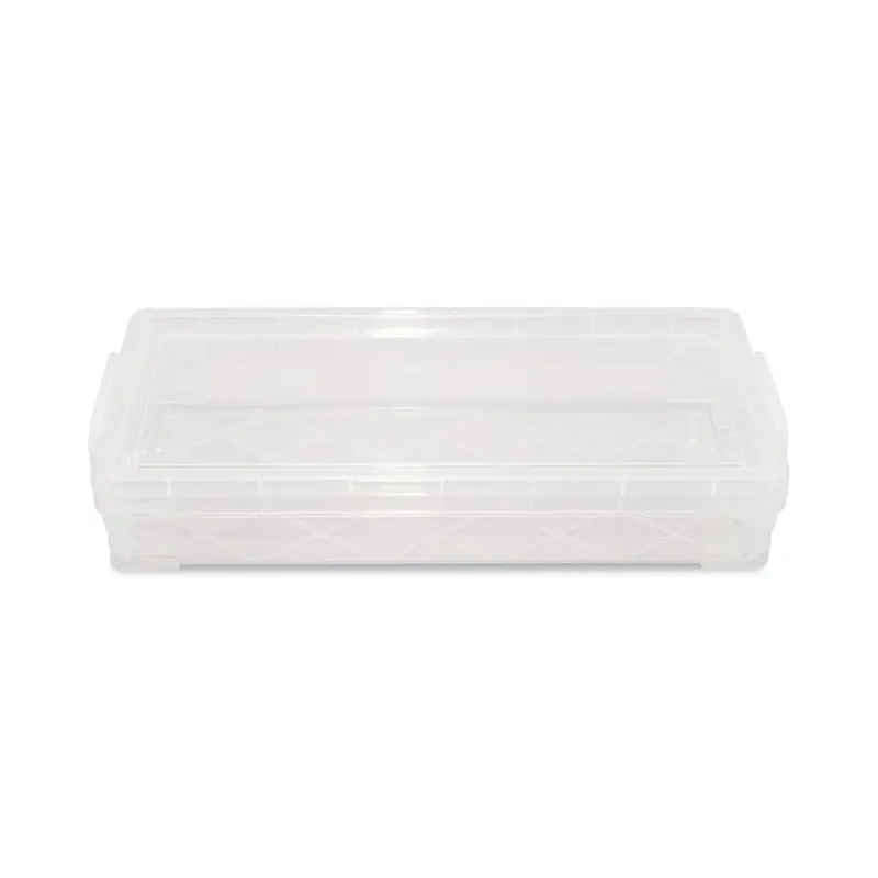 Advantus Super Stacker Pencil Box, Plastic, 8.25 x 3.75 x 1.5, Clear (AVT40309) Each