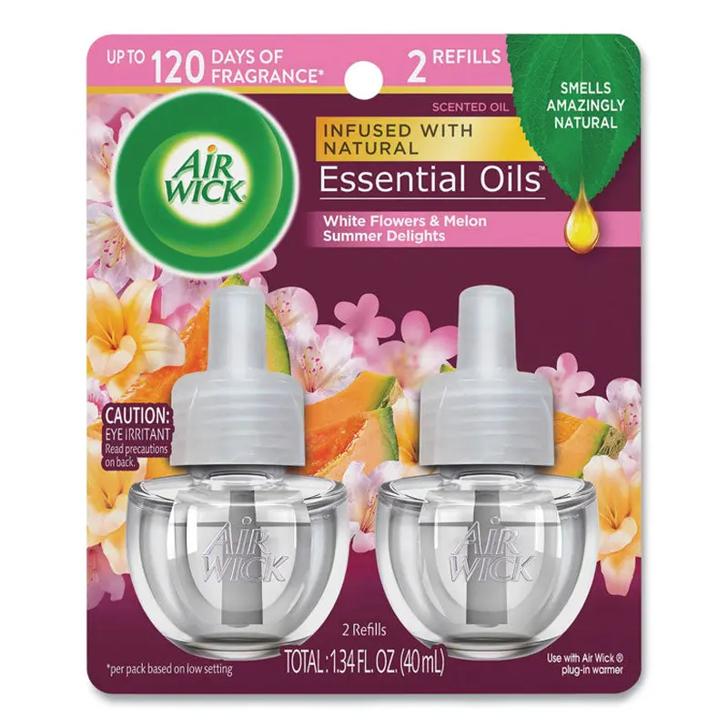 Air Wick Life Scents Scented Oil Refills, Summer Delights, 0.67 oz, 2/Pack, 6 Packs/Carton (RAC91112) 6 Packs
