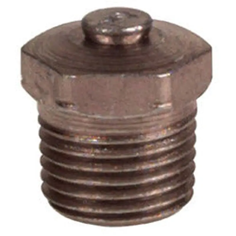 Alemite Relief Fittings, Straight, 1/2 in, Male/Male, 1/8 in (PTF), 80 psi (025-47100) Each