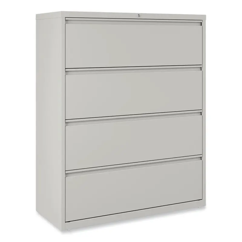 Alera Lateral File, 4 Legal/Letter-Size File Drawers, Light Gray, 42" x 18.63" x 52.5" (ALEHLF4254LG) Each
