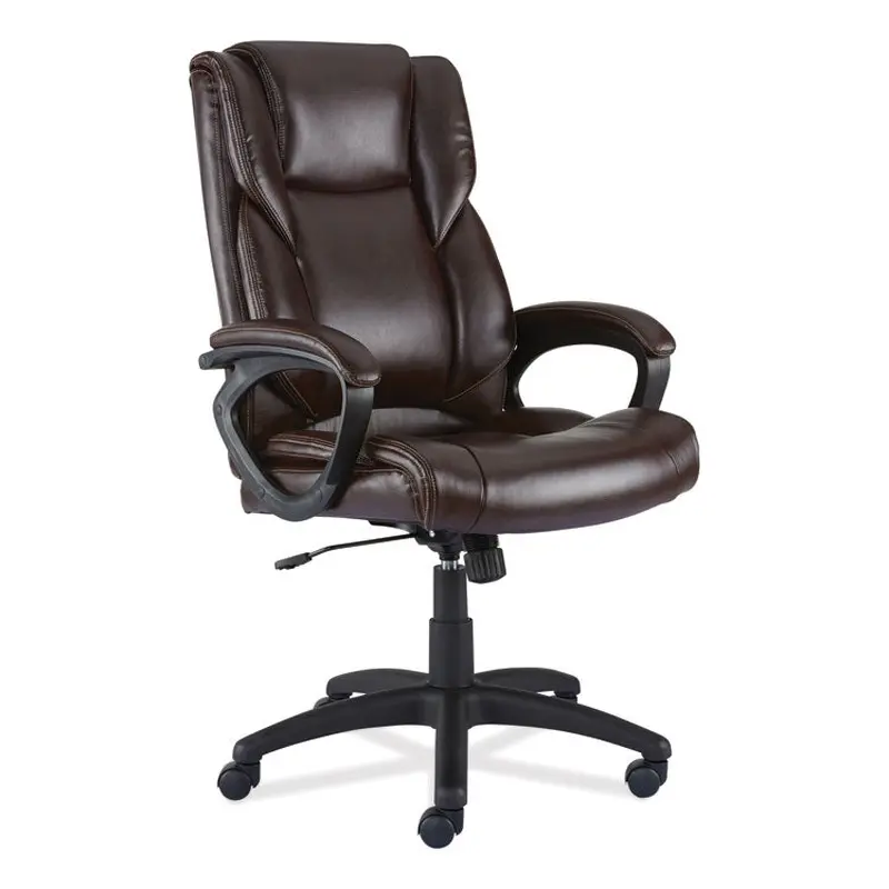 Alera Alera Brosna Series Mid-Back Task Chair, Supports Up to 250 lb, 18.15" to 21.77" Seat Height, Brown Seat/Back, Brown Base (ALEBRN42B59) Each