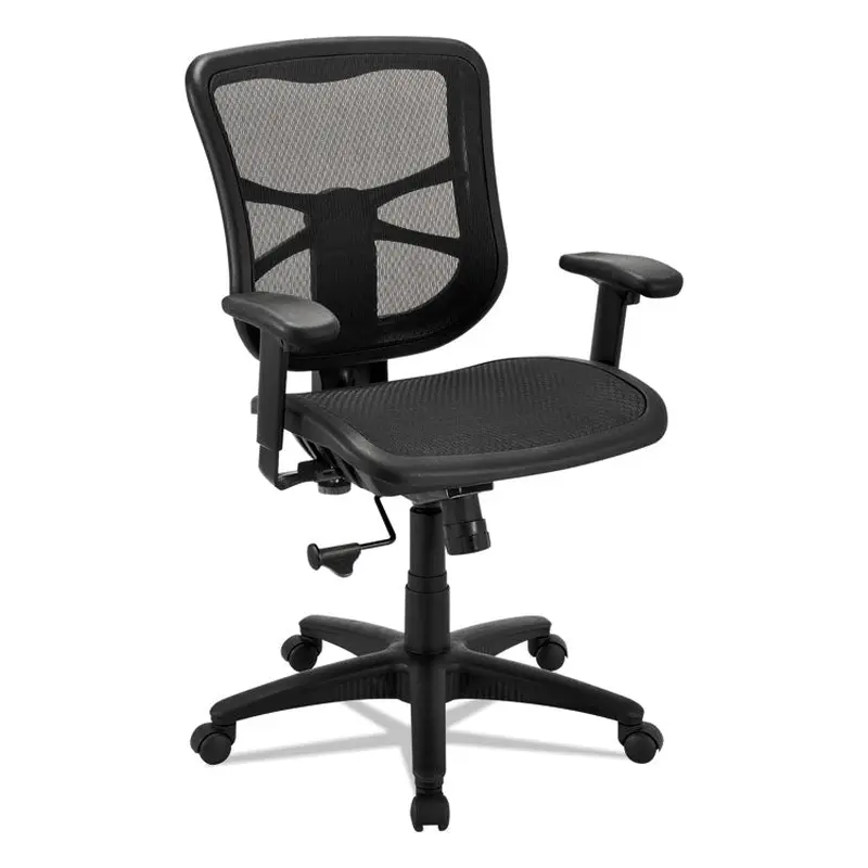 Alera Alera Elusion Series Mesh Mid-Back Swivel/Tilt Chair, Supports Up to 275 lb, 17.9" to 21.6" Seat Height, Black (ALEEL42B18) Each