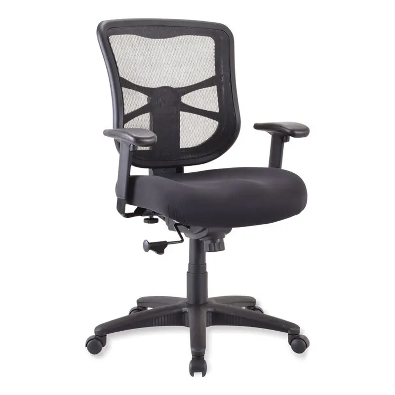 Alera Alera Elusion Series Mesh Mid-Back Swivel/Tilt Chair, Supports Up to 275 lb, 17.9" to 21.8" Seat Height, Black (ALEEL42BME10B) Each