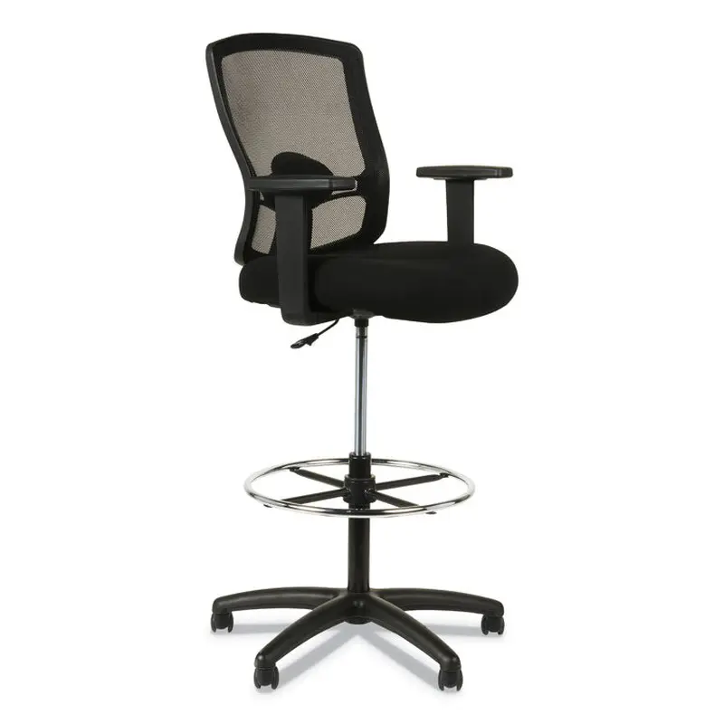 Alera Alera Etros Series Mesh Stool, Supports Up to 275 lb, 25.19" to 35.23" Seat Height, Black (ALEET4614) Each
