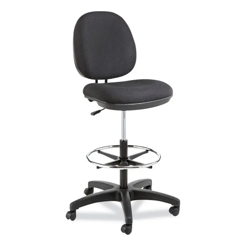 Alera Alera Interval Series Swivel Task Stool, Supports Up to 275 lb, 23.93" to 34.53" Seat Height, Black Fabric (ALEIN4611) Each