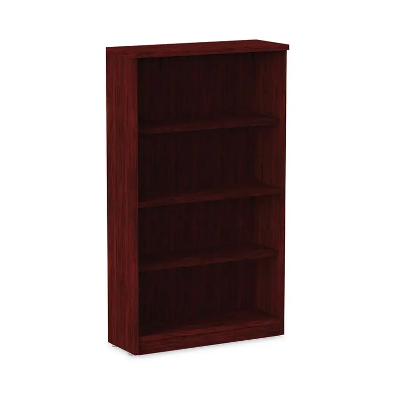 Alera Alera Valencia Series Bookcase, Four-Shelf, 31.75w x 14d x 54.88h, Mahogany (ALEVA635632MY) Each