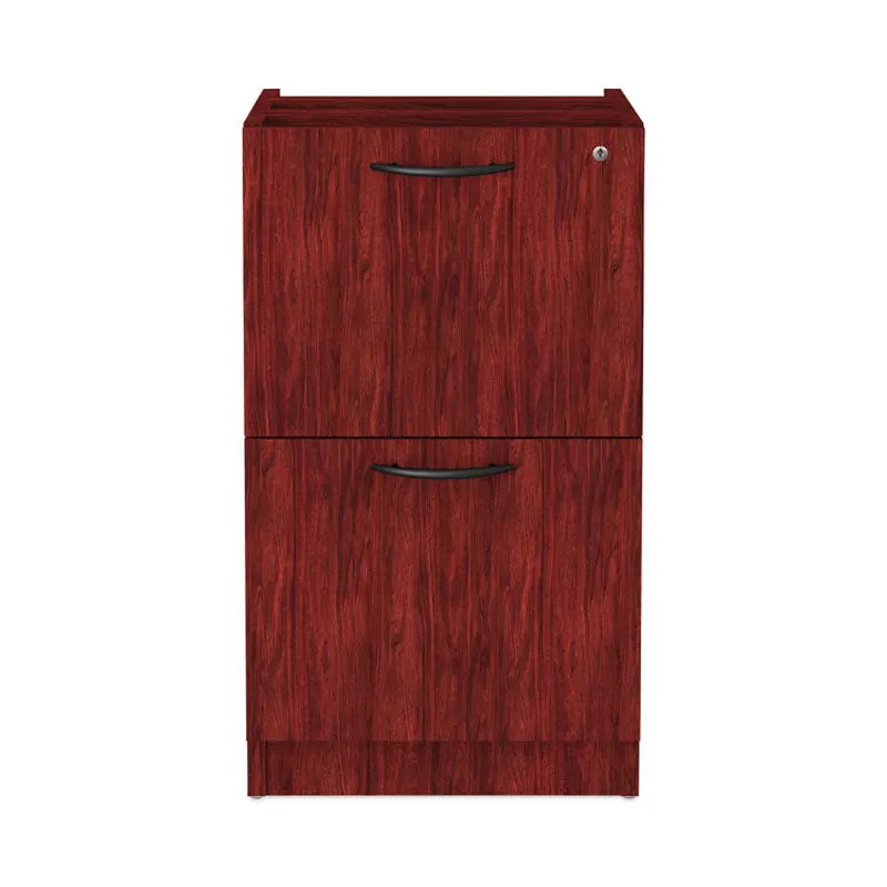 Alera Alera Valencia Series Full Pedestal File, Left or Right, 2 Legal/Letter-Size File Drawers, Mahogany, 15.63" x 20.5" x 28.5" (ALEVA542822MY) Each