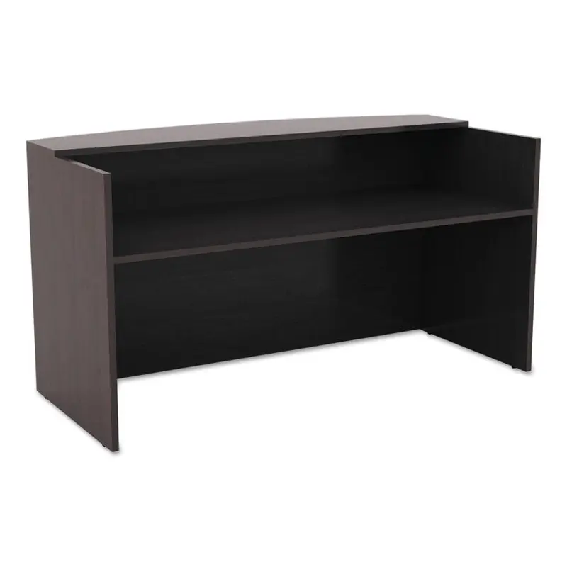 Alera Alera Valencia Series Reception Desk with Transaction Counter, 71" x 35.5" x 29.5" to 42.5", Espresso (ALEVA327236ES) Each