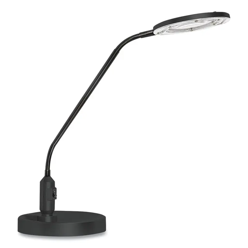 Alera Clamp-On, 3 Diopter LED Desktop Magnifier, 6.88w x 16.63d x 16.75h, Black (ALELEDM765B) Each