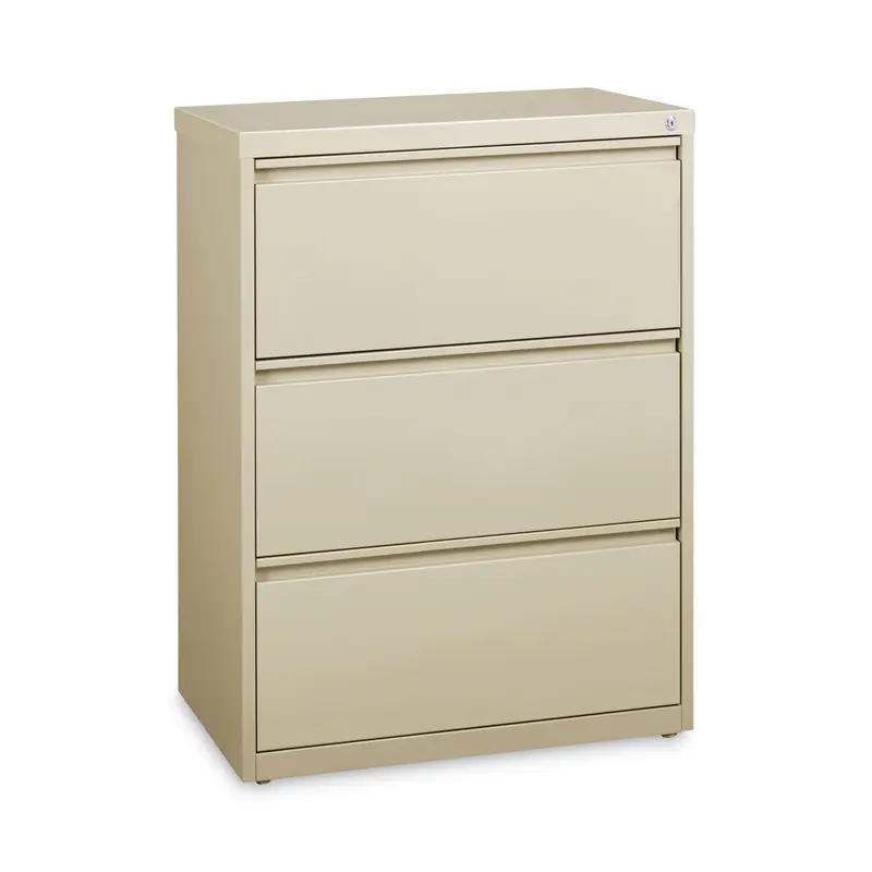 Alera Lateral File, Three Legal/Letter/A4-Size File Drawers, 30" x 18.62" x 40.25", Putty (ALEHLF3041PY) Each