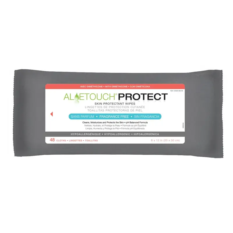 AloeTouch PROTECT Barrier Cream Wipes, Unscented, 3 Wipes/Pk, 72/CS (MSC095223) Case of 72