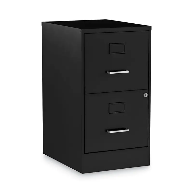 Alera Soho Vertical File Cabinet, 2 Drawers: File/File, Letter, Black, 14" x 18" x 24.1" (ALESVF1824BL) Each