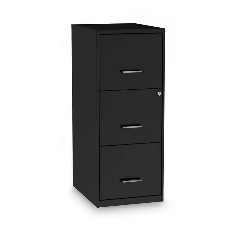 Alera Soho Vertical File Cabinet, 3 Drawers: File/File/File, Letter, Black, 14" x 18" x 34.9" (ALESVF1835BL) Each