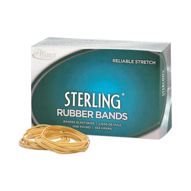 Alliance Sterling Rubber Bands, Size 33, 0.03" Gauge, Crepe, 1 lb Box, 850/Box (ALL24335) 1 Box