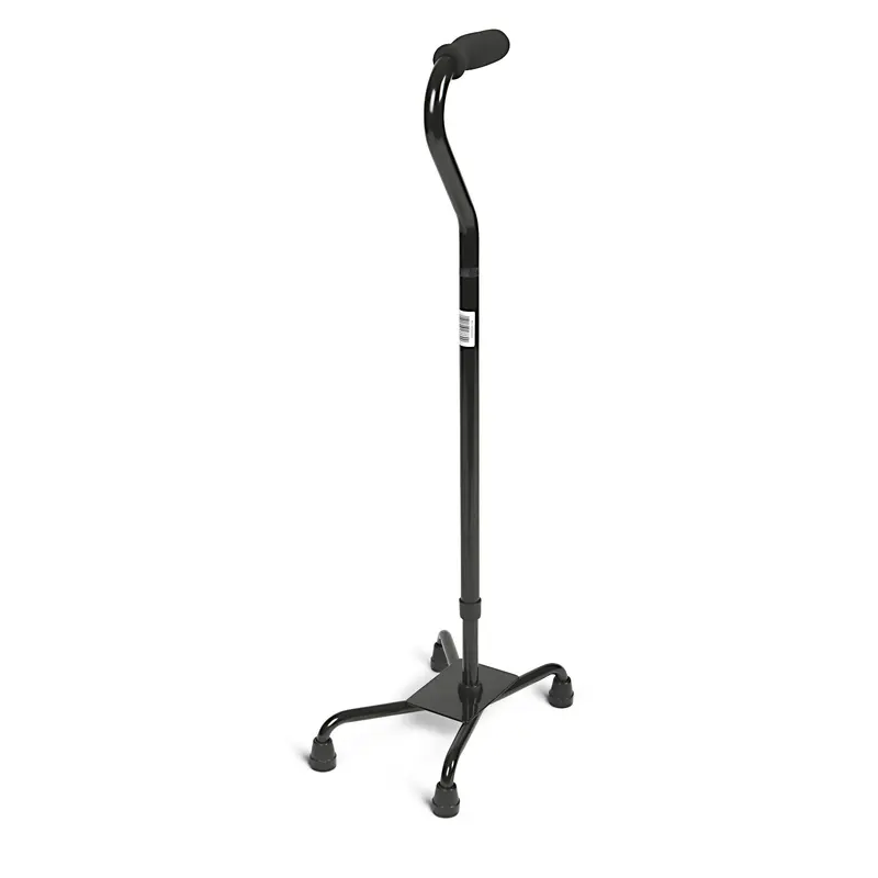 Aluminum Quad Cane with Large Base, 300 lb. Weight Capacity, Black, 2/CS (MDS86228) Case of 2