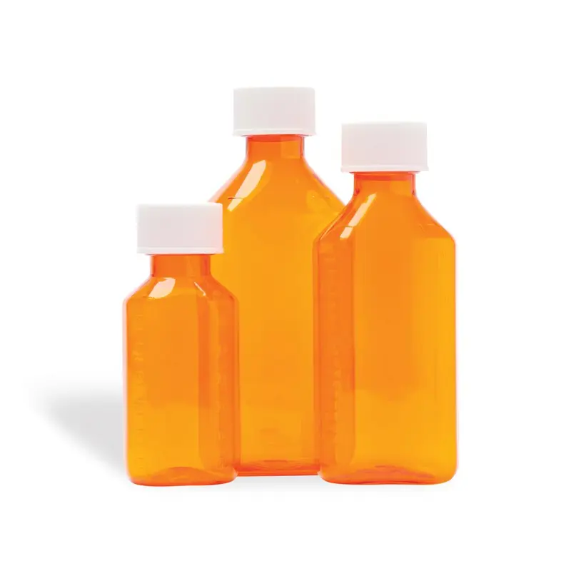 Amber Oval Bottle, 2 oz., 100/CS (NONPHAR3002) Case of 100