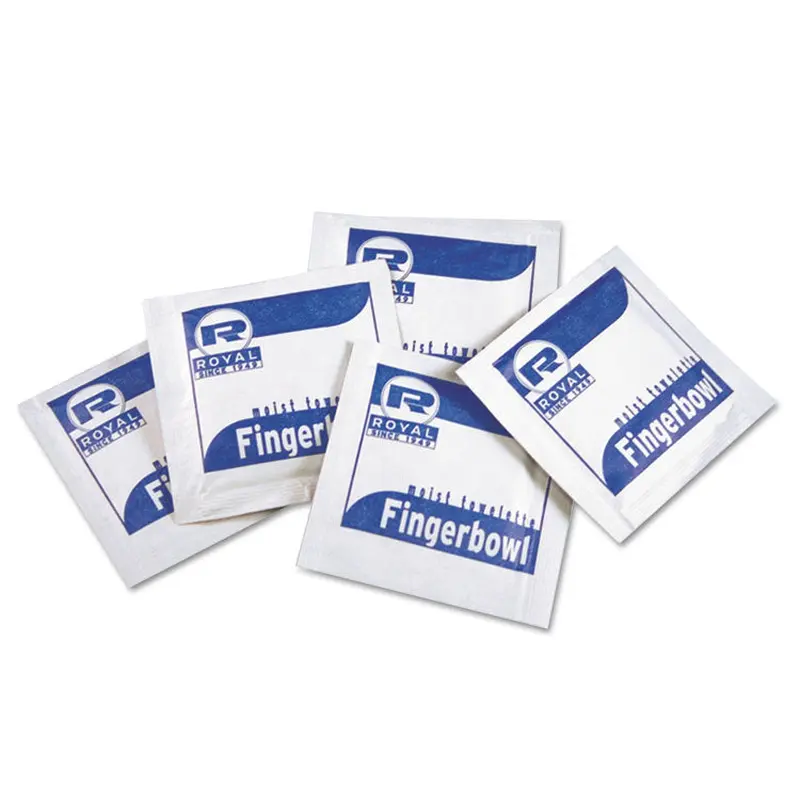 AmerCareRoyal Moist Towelettes, Individually Wrapped, 4 x 6, Lemon Scent, White, 1,000/Carton (RPPRF1MB) Case of 1000