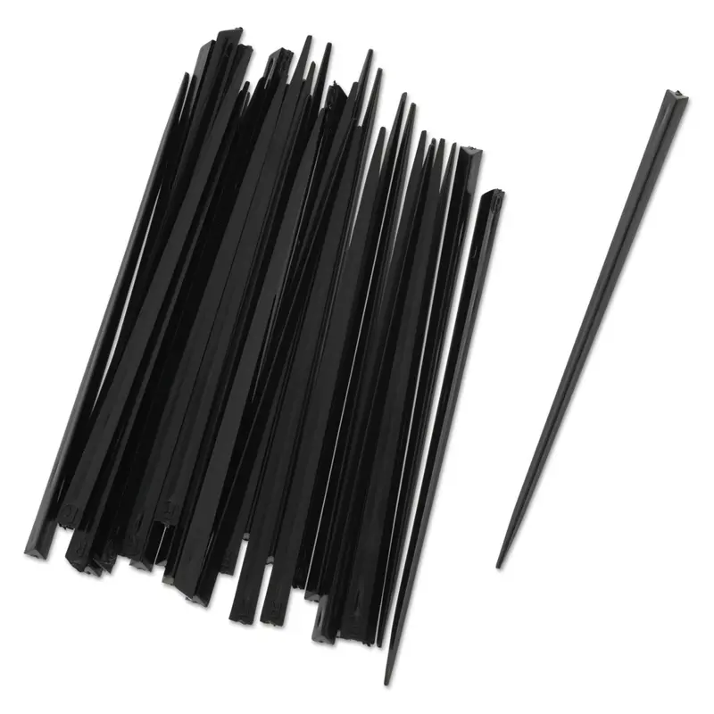 AmerCareRoyal Prism Picks, Plastic, 4", Black, 500/Box, 5 Boxes/Carton (RPPRP1494BK) Case of 2500