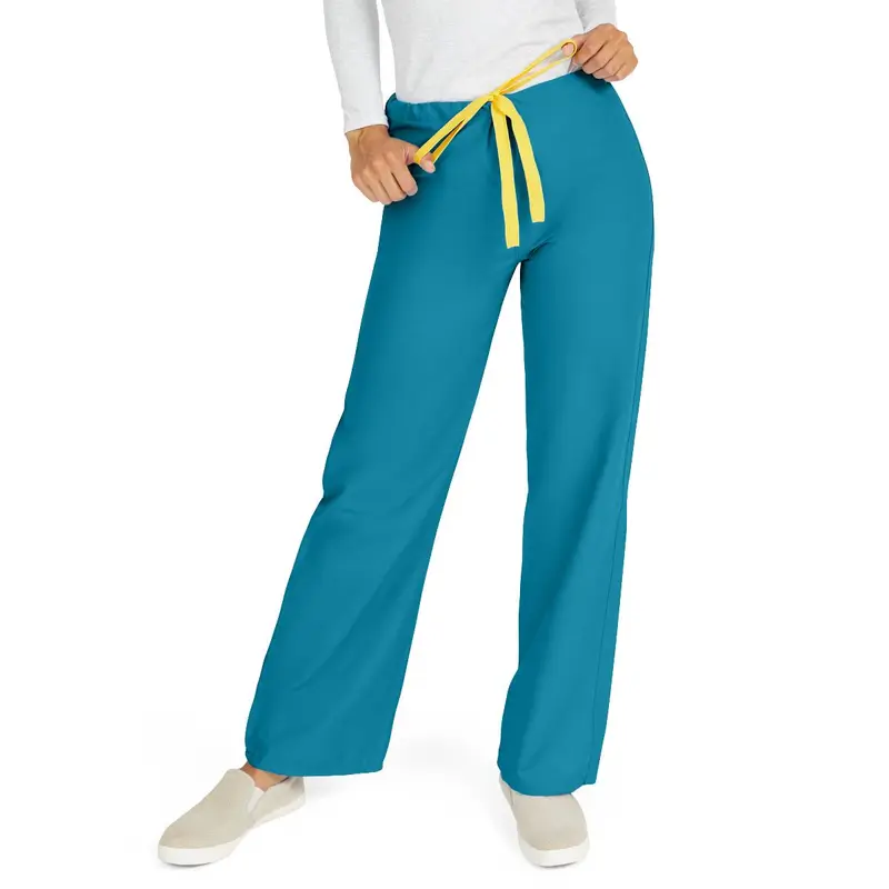 AngelStat Unisex Reversible Scrub Pants with Drawstring Waist, Peacock, Size M, Angelica Color Code, 1 EA (600NBTM-CA) Each