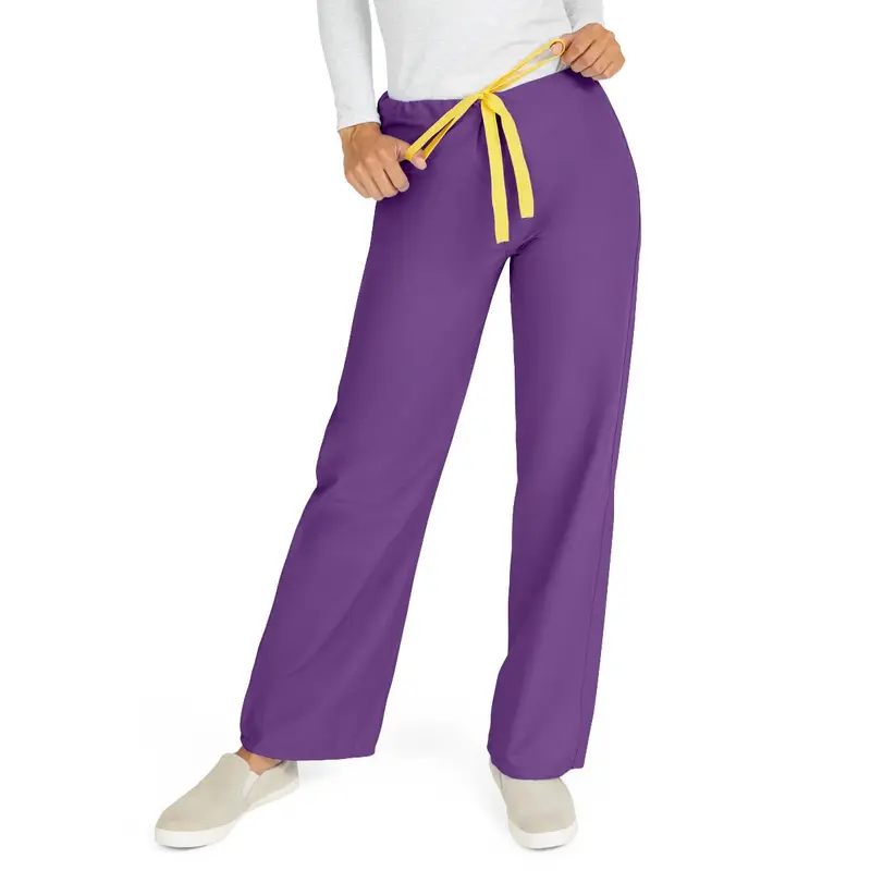 AngelStat Unisex Reversible Scrub Pants with Drawstring Waist, Regal Purple, Size XL, Angelica Color Code, 1 EA (600NRPXL-CA) Each